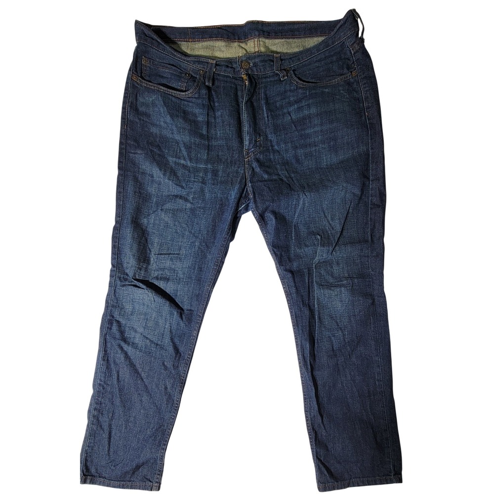 Levis 514 Straight Fit Mens Jeans Dark Wash Blue Denim 36x30